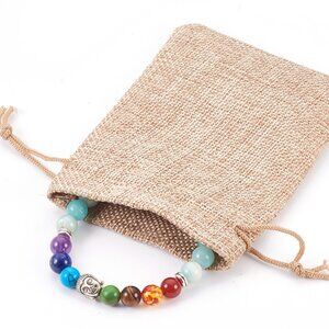 Buddha Chakra reiki stretchy bracelet with mixed Gemstones and Amazonite GIFT